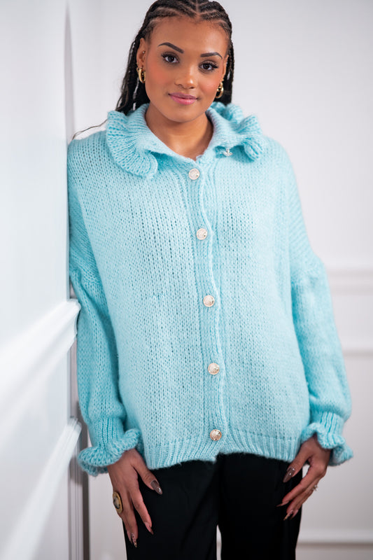 Gilet maille fluffy